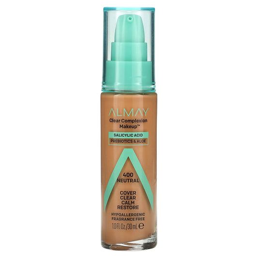 Almay, Clear Complexion Makeup, 400 Neutral, 1 fl oz (30 ml)