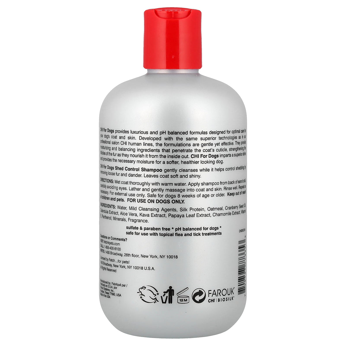 CHI for Dogs, Shed Control Shampoo, For Dogs, 16 fl oz (473 ml)