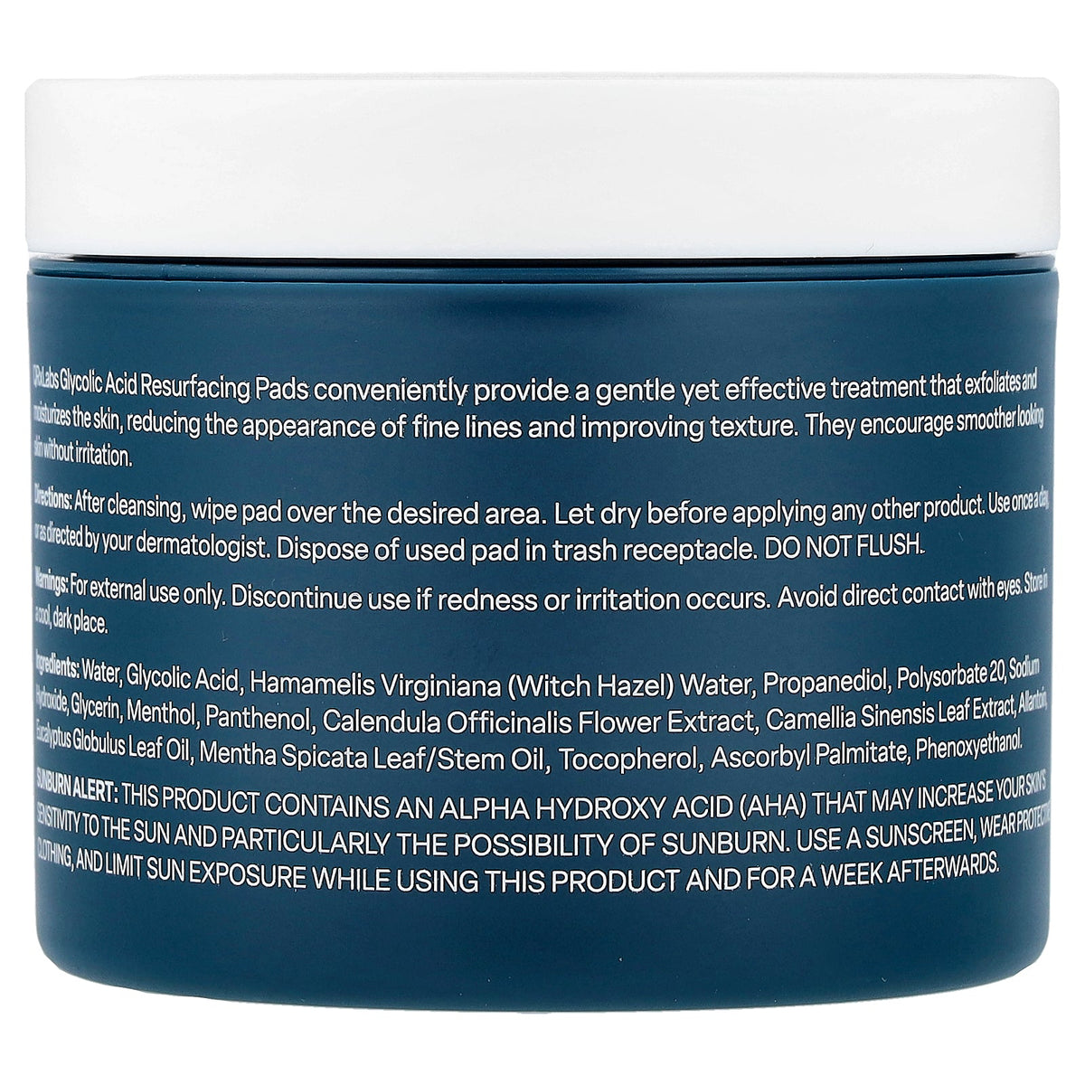 QRxLabs, Glycolic Acid 20% Resurfacing Pads, 50 Textured Pads