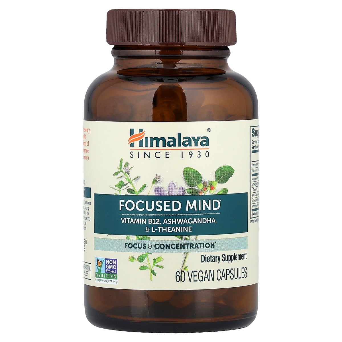 Himalaya, Focused Mind, 60 Vegan Capsules
