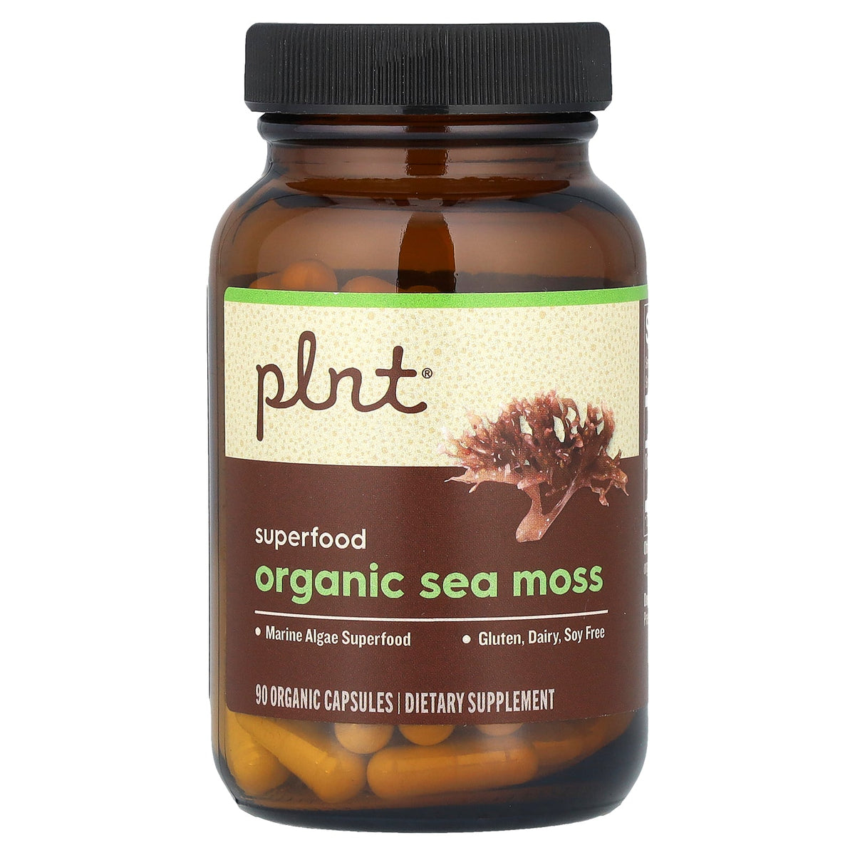 Plnt, Organic Sea Moss, 90 Organic Capsules