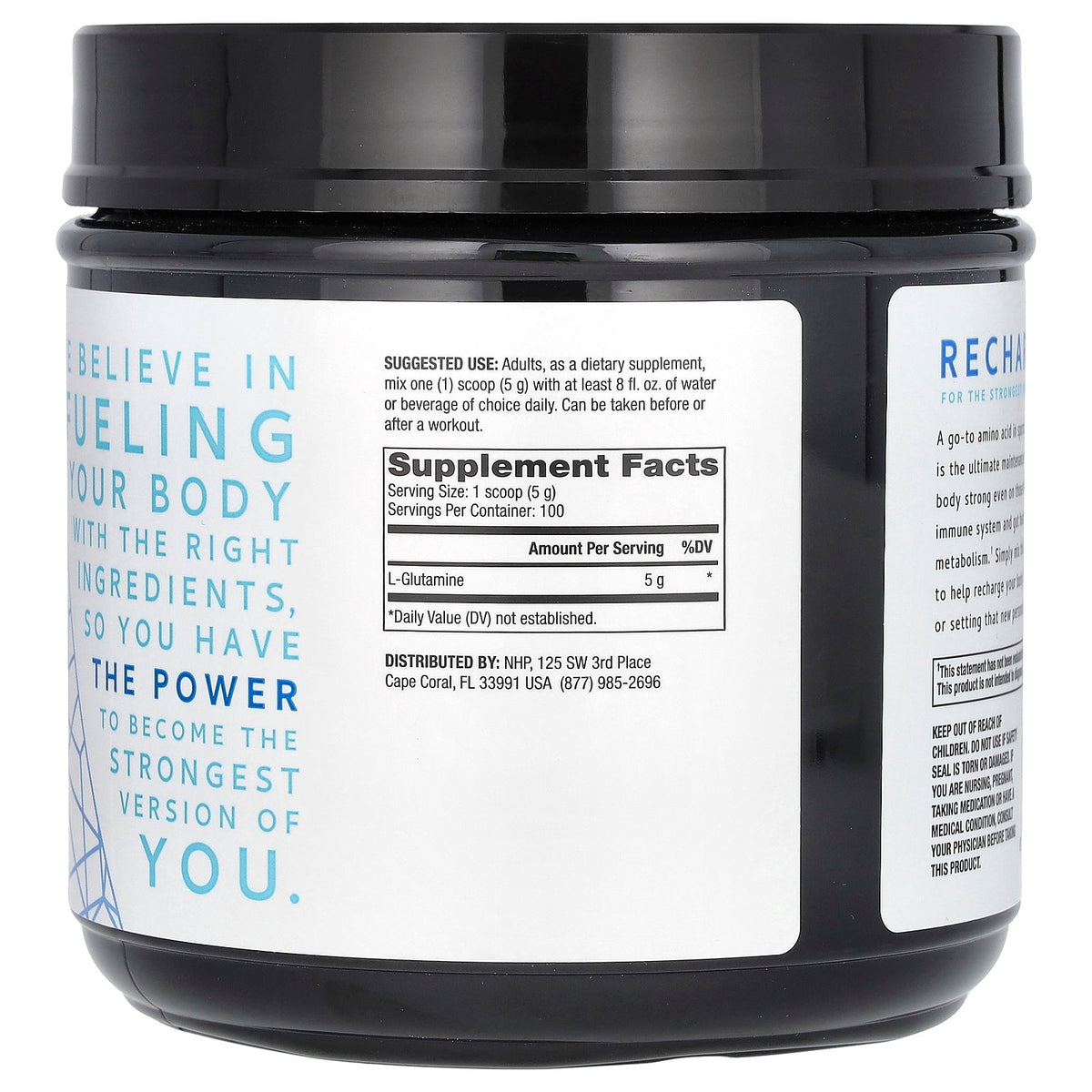 Dr. Mercola, Pure Power, L-Glutamine, Unflavored, 17.6 oz (500 g)