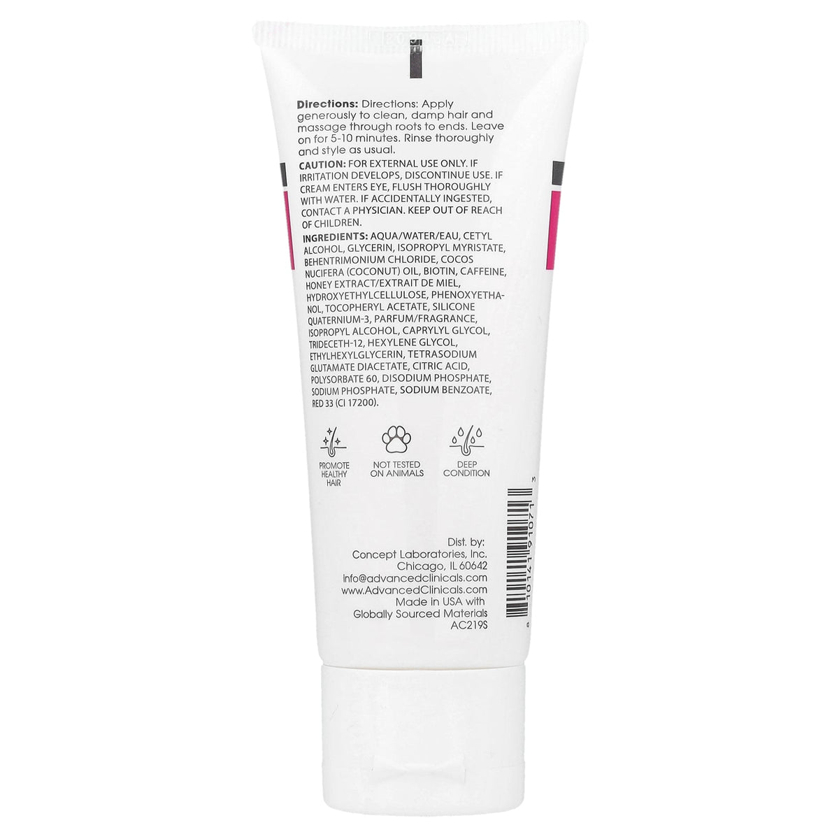 Advanced Clinicals, Biotin, Anti-Breakage Hair Mask , 2 fl oz (59 ml)