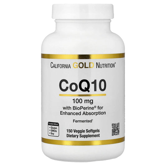 California Gold Nutrition, CoQ10 with Bioperine® Black Pepper Extract, 150 Veggie Softgels