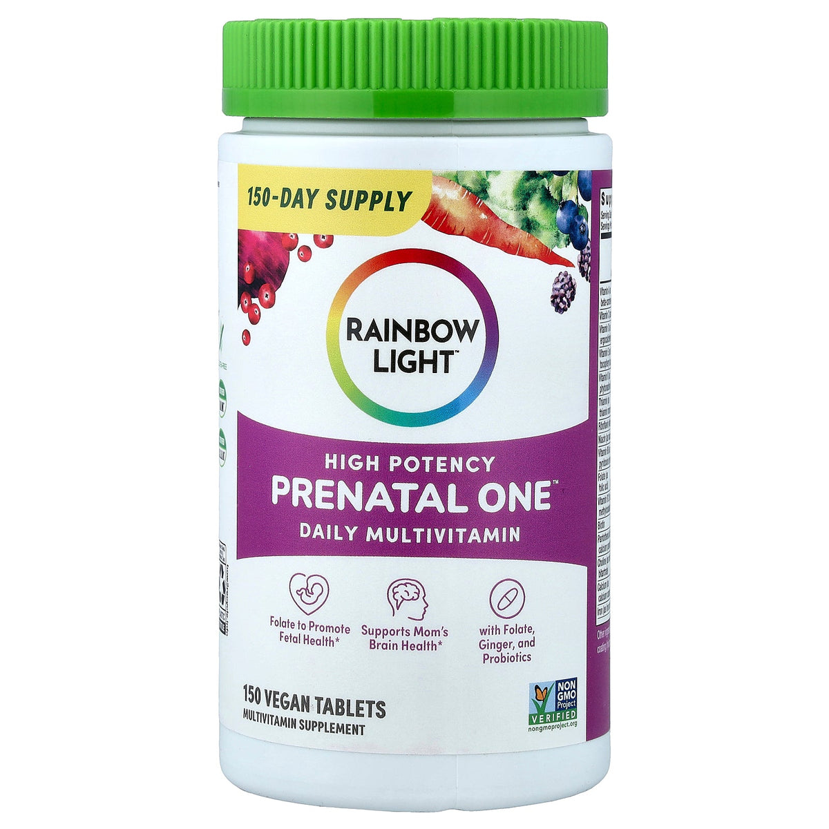 Rainbow Light, Prenatal One™ Daily Multivitamin, High Potency, 150 Vegan Tablets