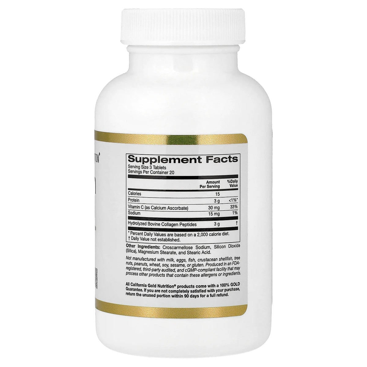 California Gold Nutrition, Hydrolyzed Collagen Type I & III, 60 Tablets
