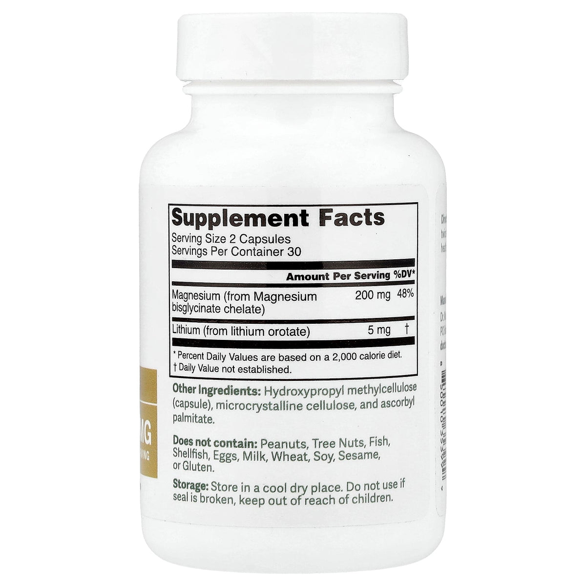 Dr. Murray's, Lithium Orotate+ With Magnesium Glycinate, 60 Vegan Capsules