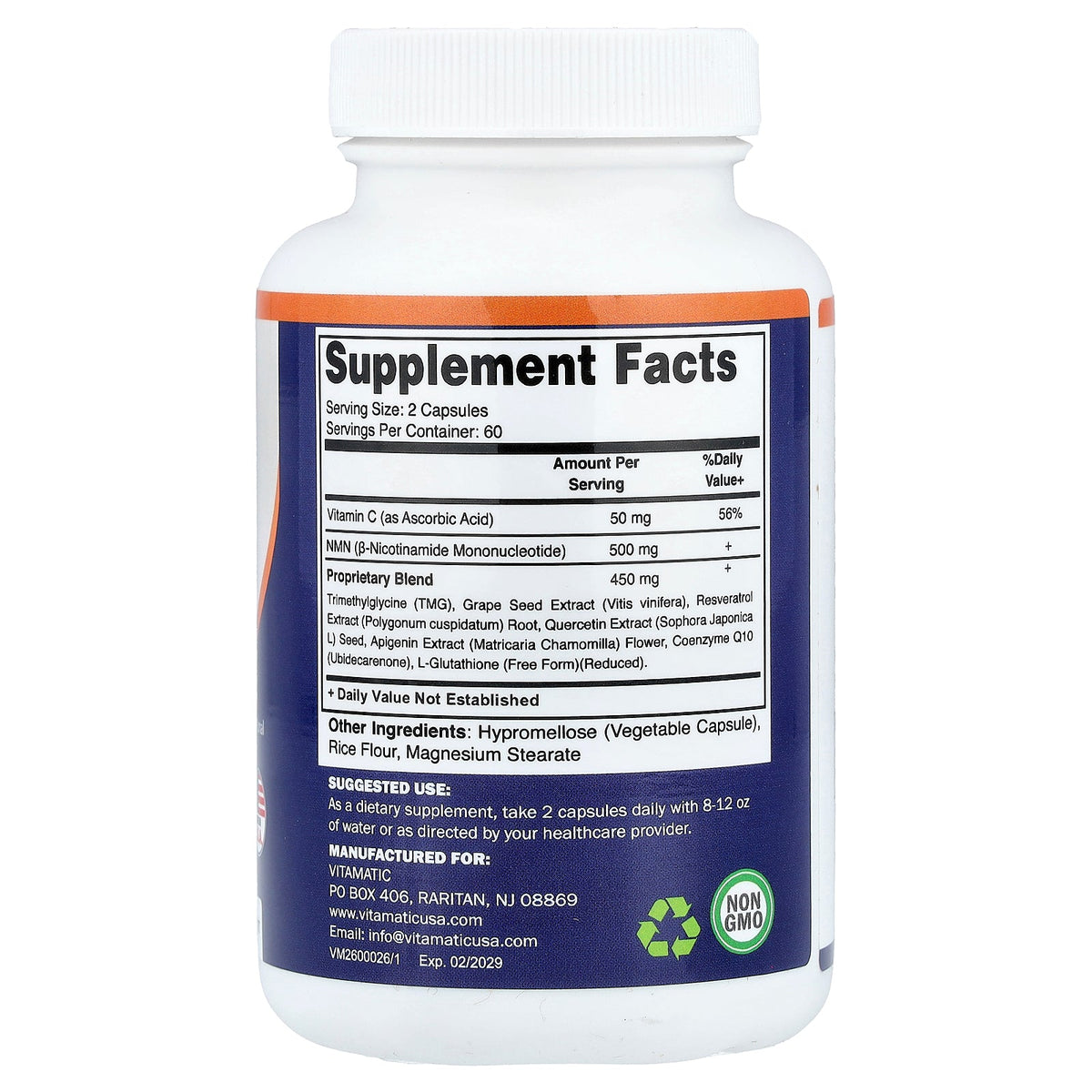 Vitamatic, NMN Complex, 120 Capsules