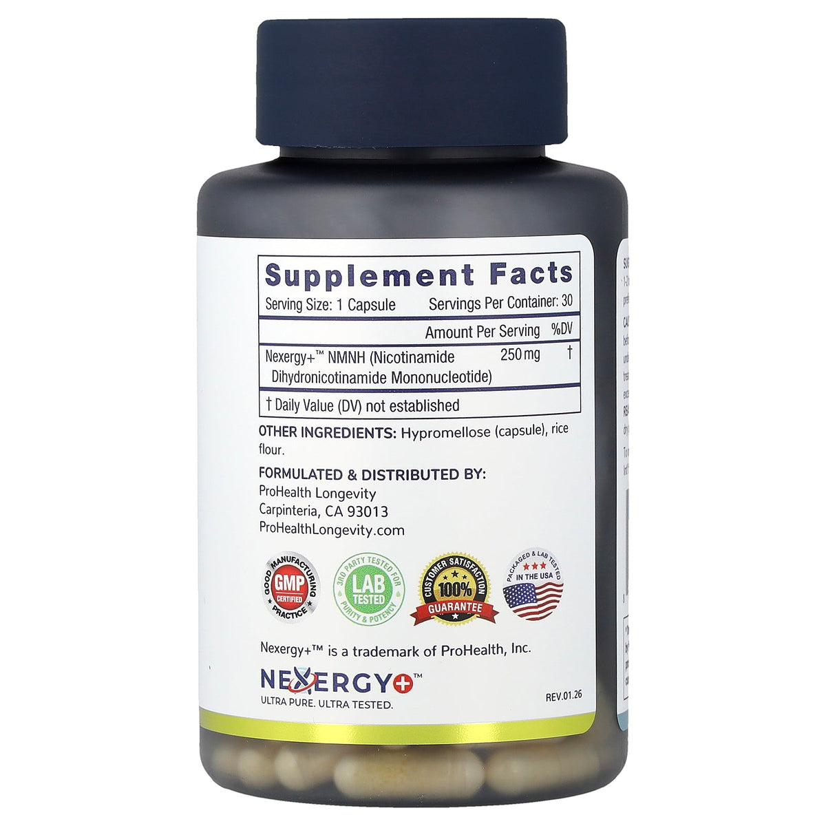 ProHealth Longevity, Essentials, NMNH 250, 250 mg, 30 Capsules