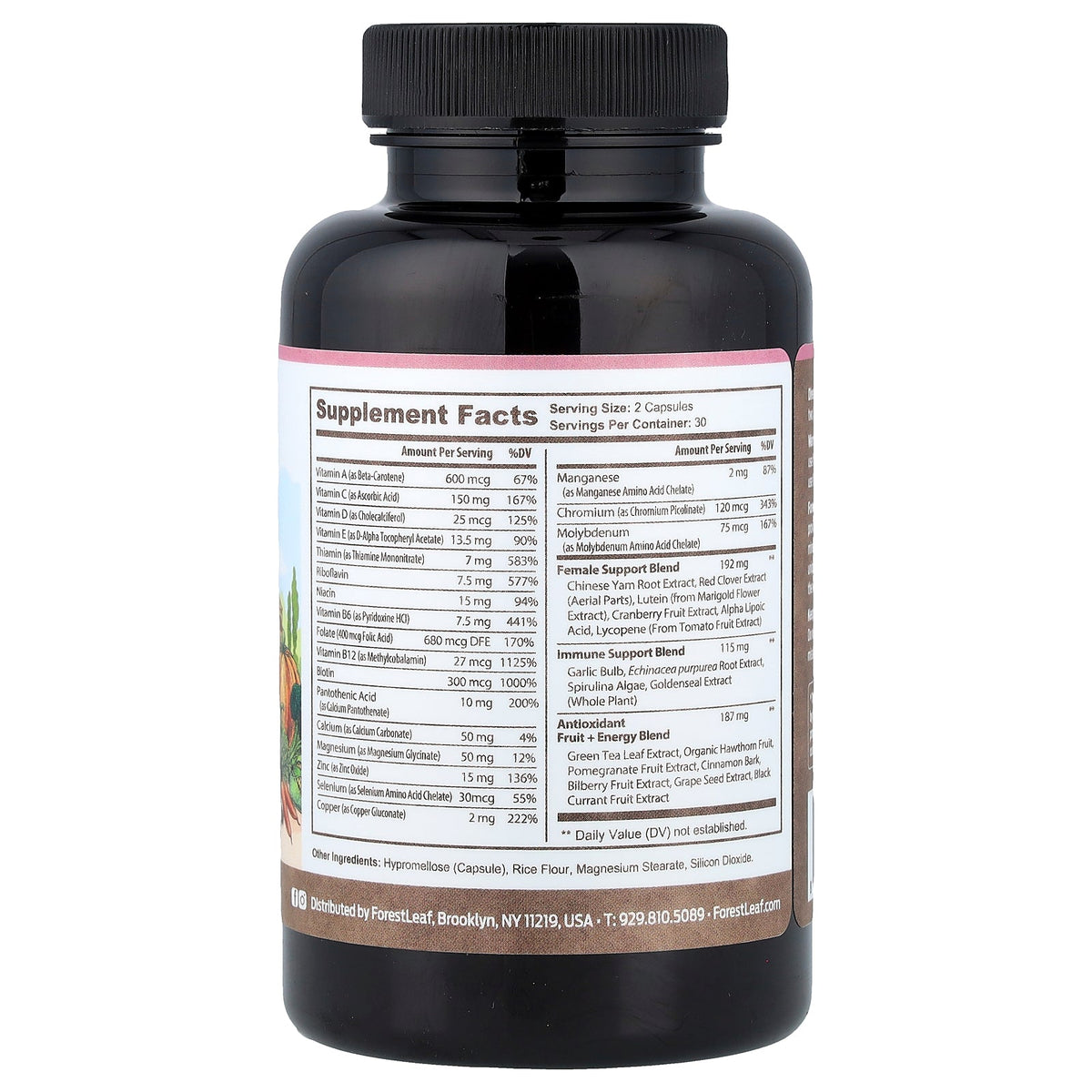 Forest Leaf, Women, Multi Vitamin, 60 Vegetable Capsules
