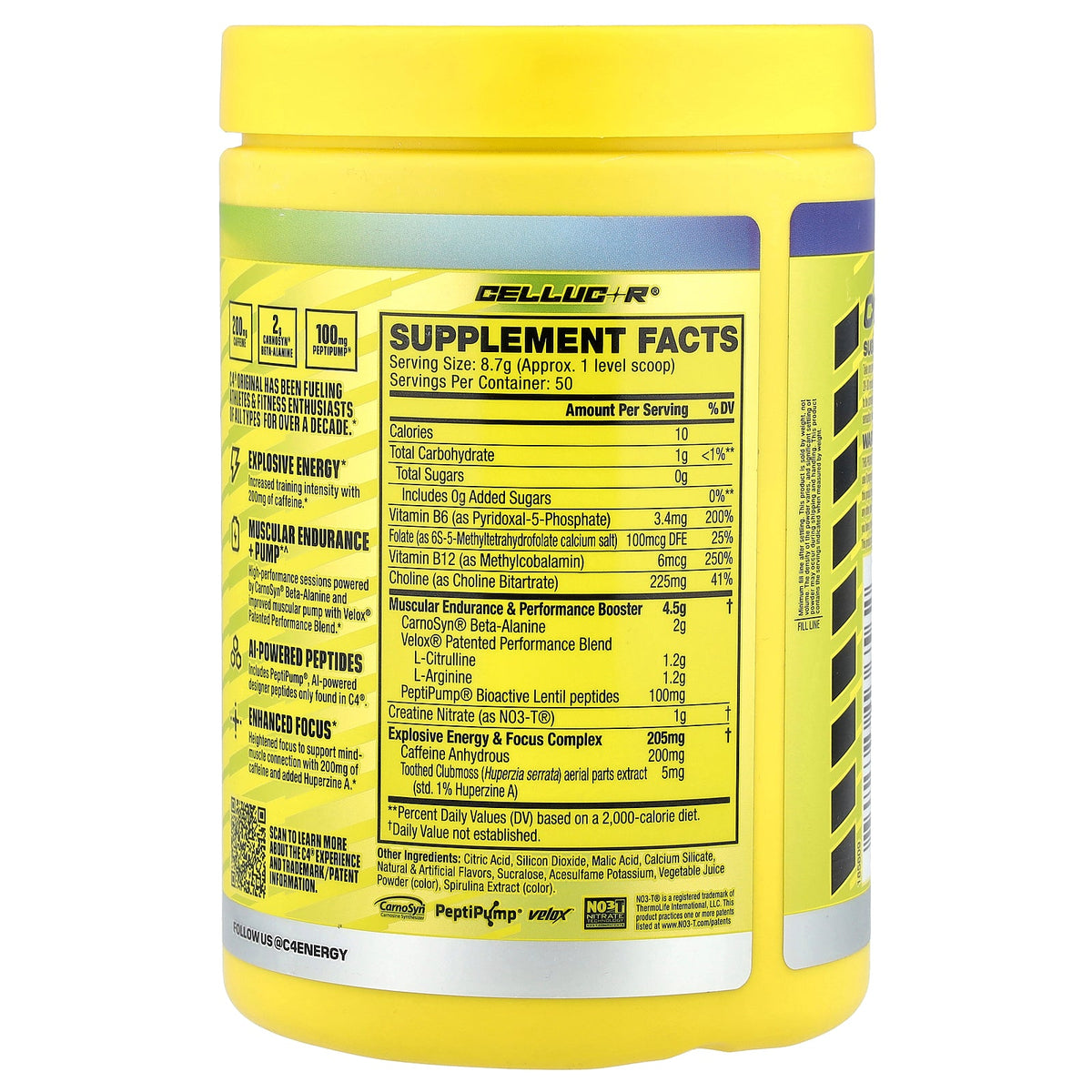 C4 / Cellucor, C4® Original, Pre-Workout, Rainbow Blast, 15.3 oz (435 g)
