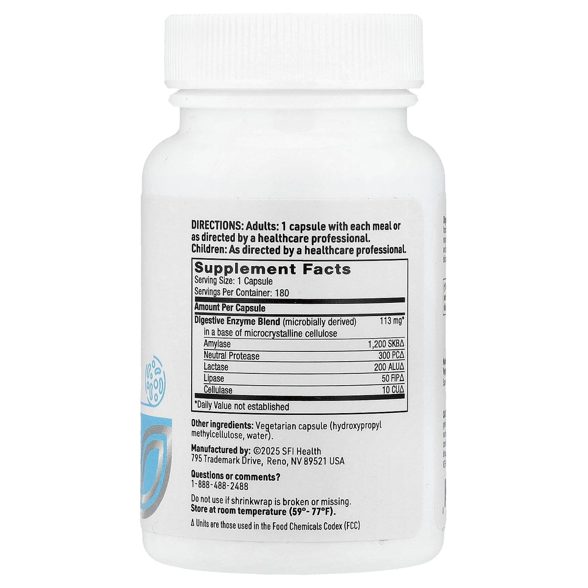 SFI Health, Digestive Enzymes, 180 Capsules