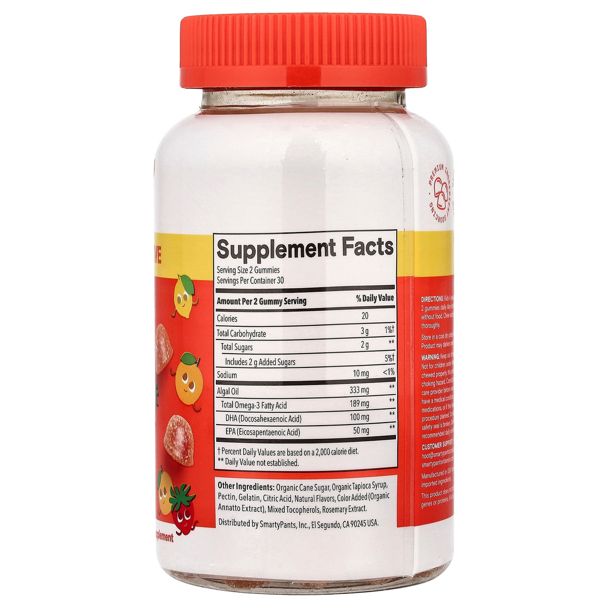 SmartyPants, Kids Cognitive, Omega-3 Brain, Citrus Punch, 60 Gummies