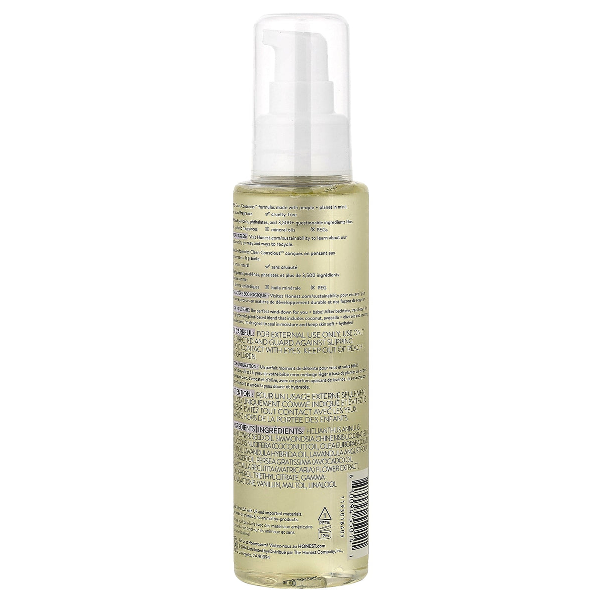 The Honest Company, Calm Body Oil, Lavender, 4 fl oz (118 ml)
