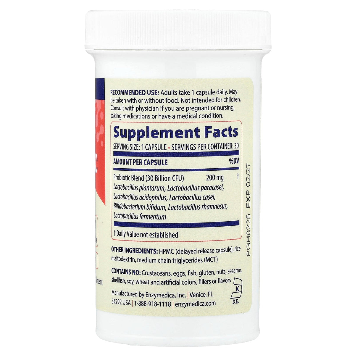 Enzymedica, Sub Culture™ Probiotic For Daily Gut Health, 30 Billion, 30 Delayed Release Capsules