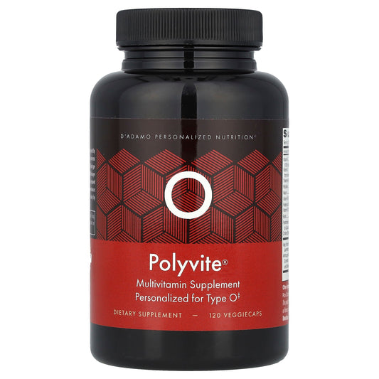 D'Adamo Personalized Nutrition, Polyvite® O, Multivitamin Supplement, 120 VeggieCaps