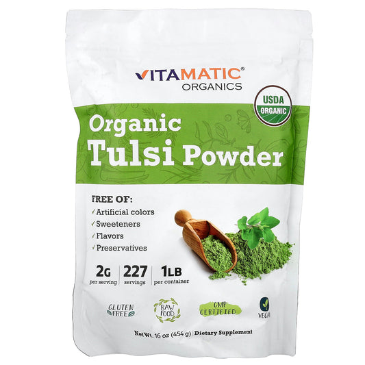 Vitamatic, Organic Tulsi Powder, 16 oz (454 g)