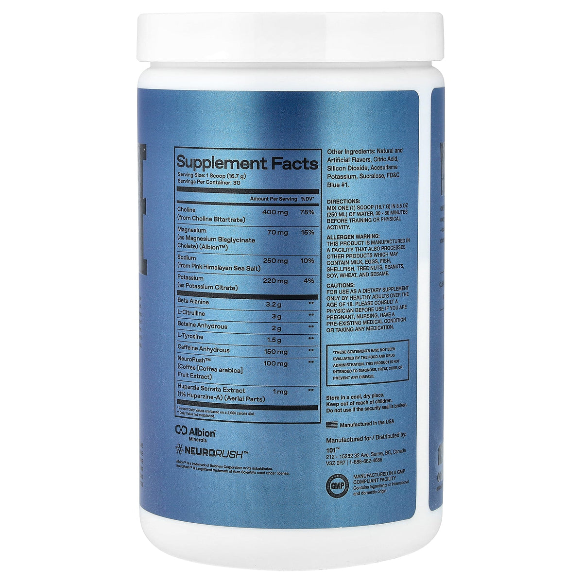 ONE OF ONE, Sport Pre-Workout, Blue Razz Cotton Candy, 17.72 oz (502 g)