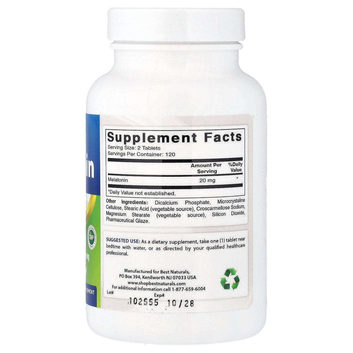 Best Naturals, Melatonin, 240 Tablets (10 mg per Tablet)