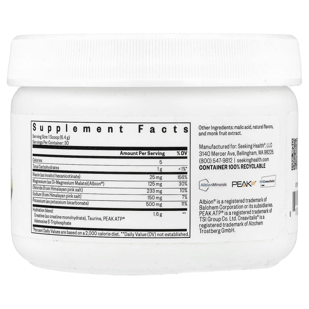 Seeking Health, Optimal Electrolyte, Green Apple, 6.77 oz (192 g)