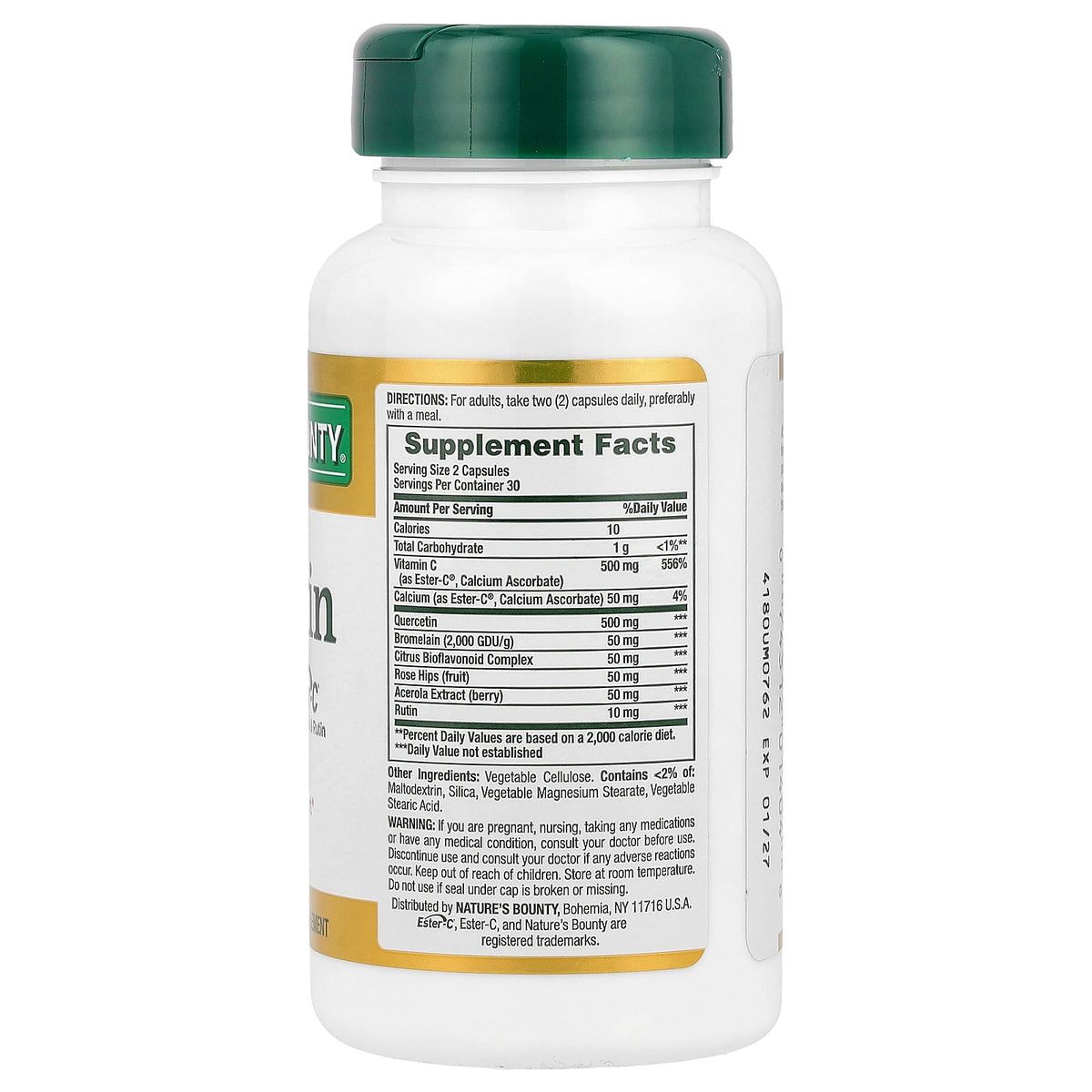 Nature's Bounty, Quercetin With Ester-C®, 60 Capsules