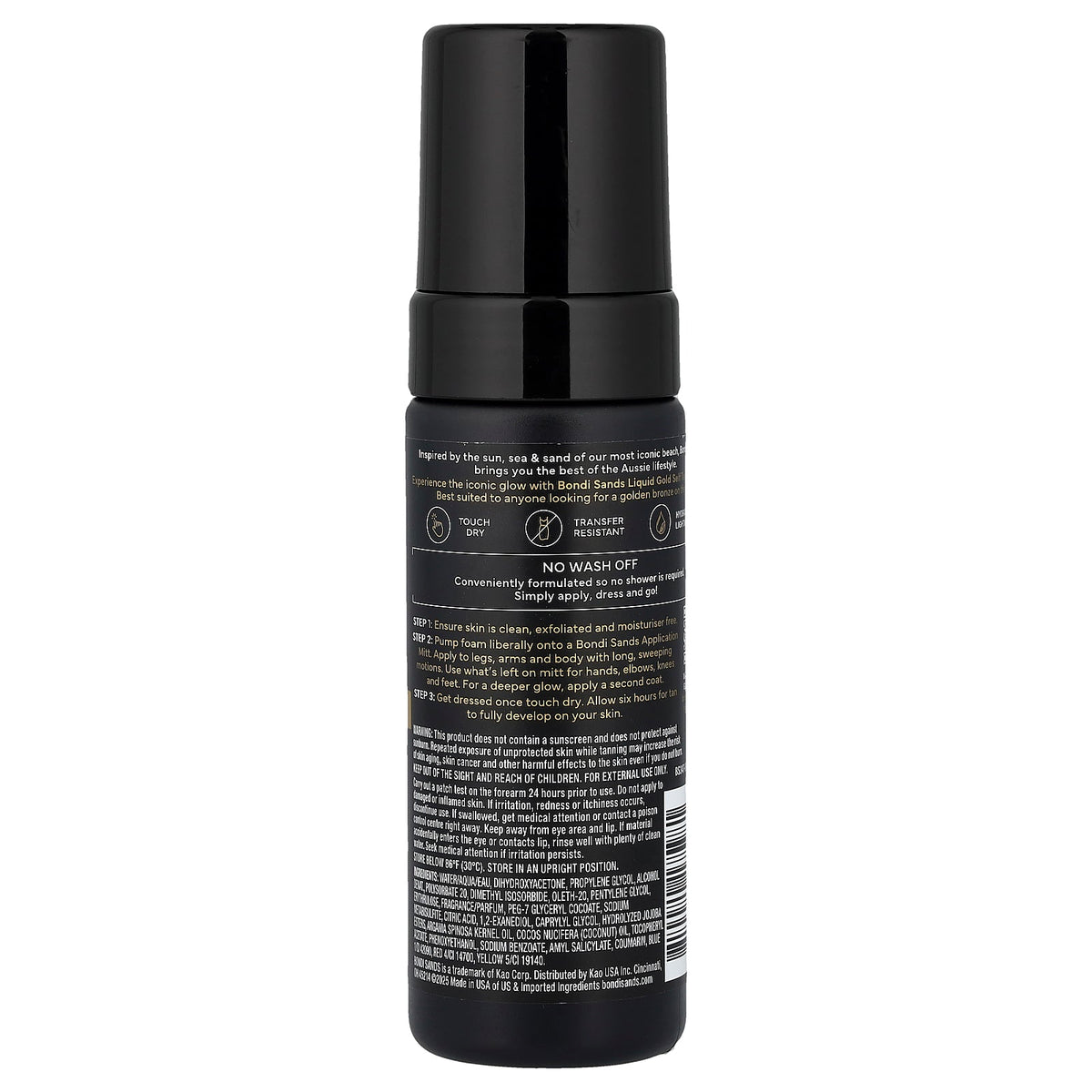 Bondi Sands Australia, Self Tanning Foam, Liquid Gold, Coconut, 5.07 fl oz (150 ml)