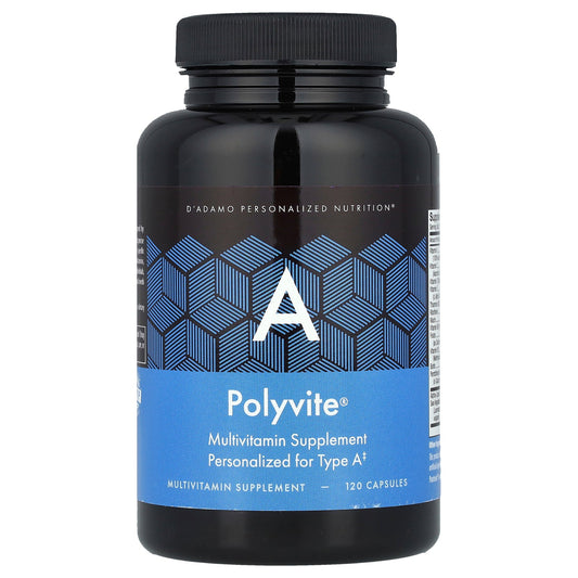 D'Adamo Personalized Nutrition, Polyvite® A, Multivitamin Supplement, 120 Capsules