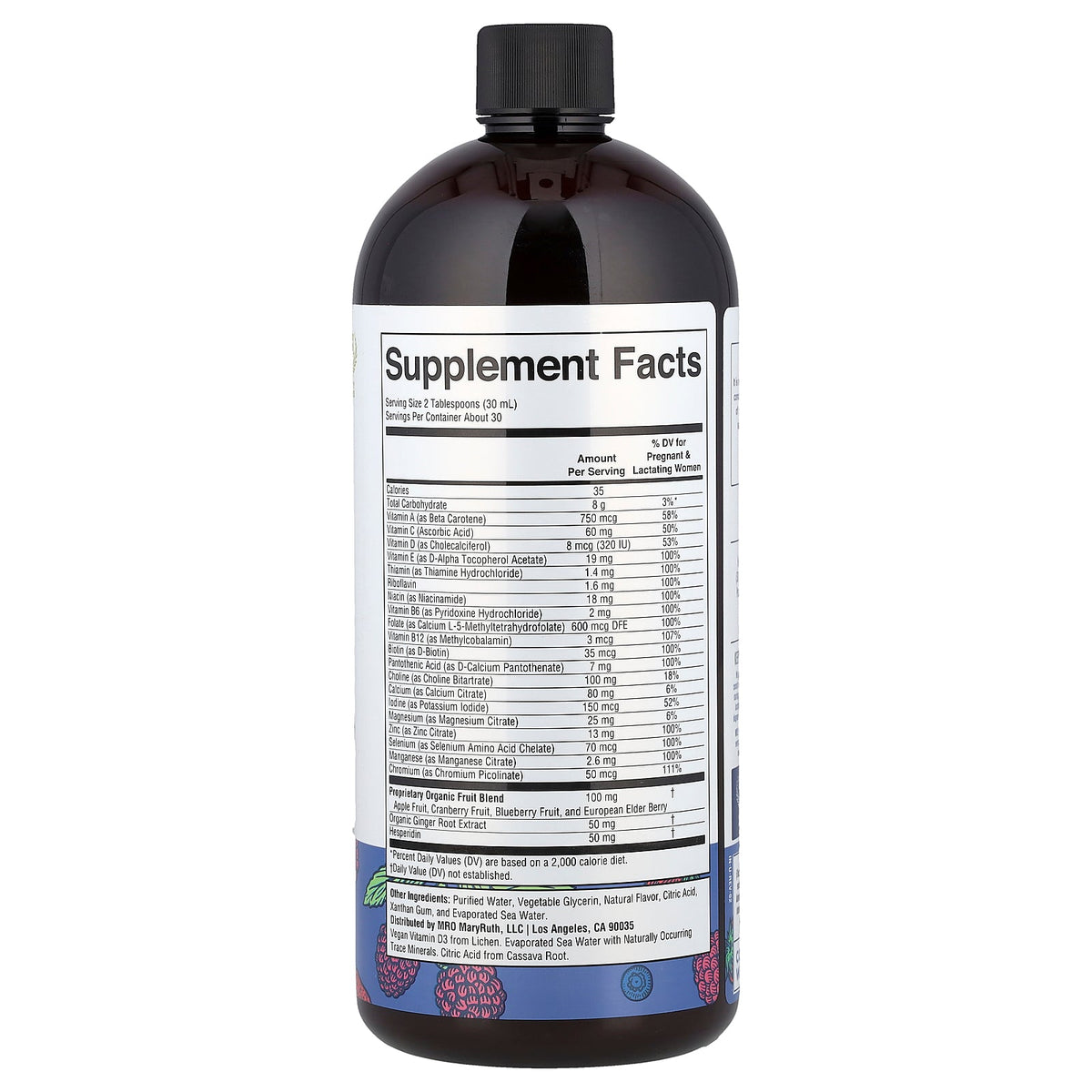 MaryRuth's, Vegan Liquid Prenatal & Postnatal Multivitamin, Berry, 30 fl oz (887 ml)