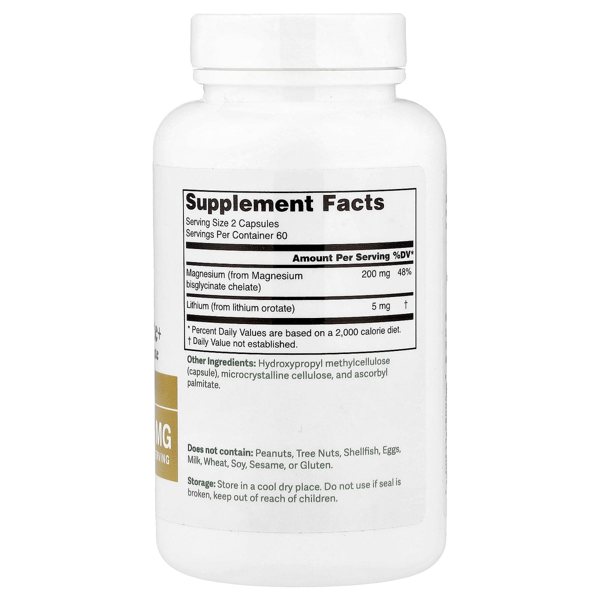Dr. Murray's, Lithium Orotate+ With Magnesium Glycinate, 120 Vegan Capsules