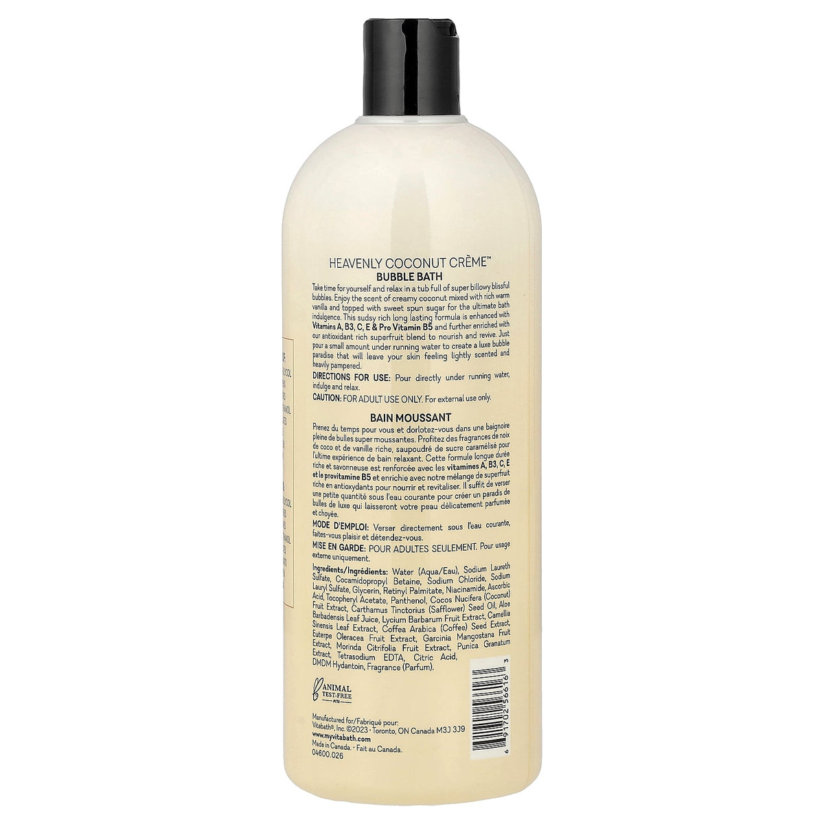 Vitabath, Bubble Bath, Heavenly Coconut Creme™, 33.8 fl oz (1 l)