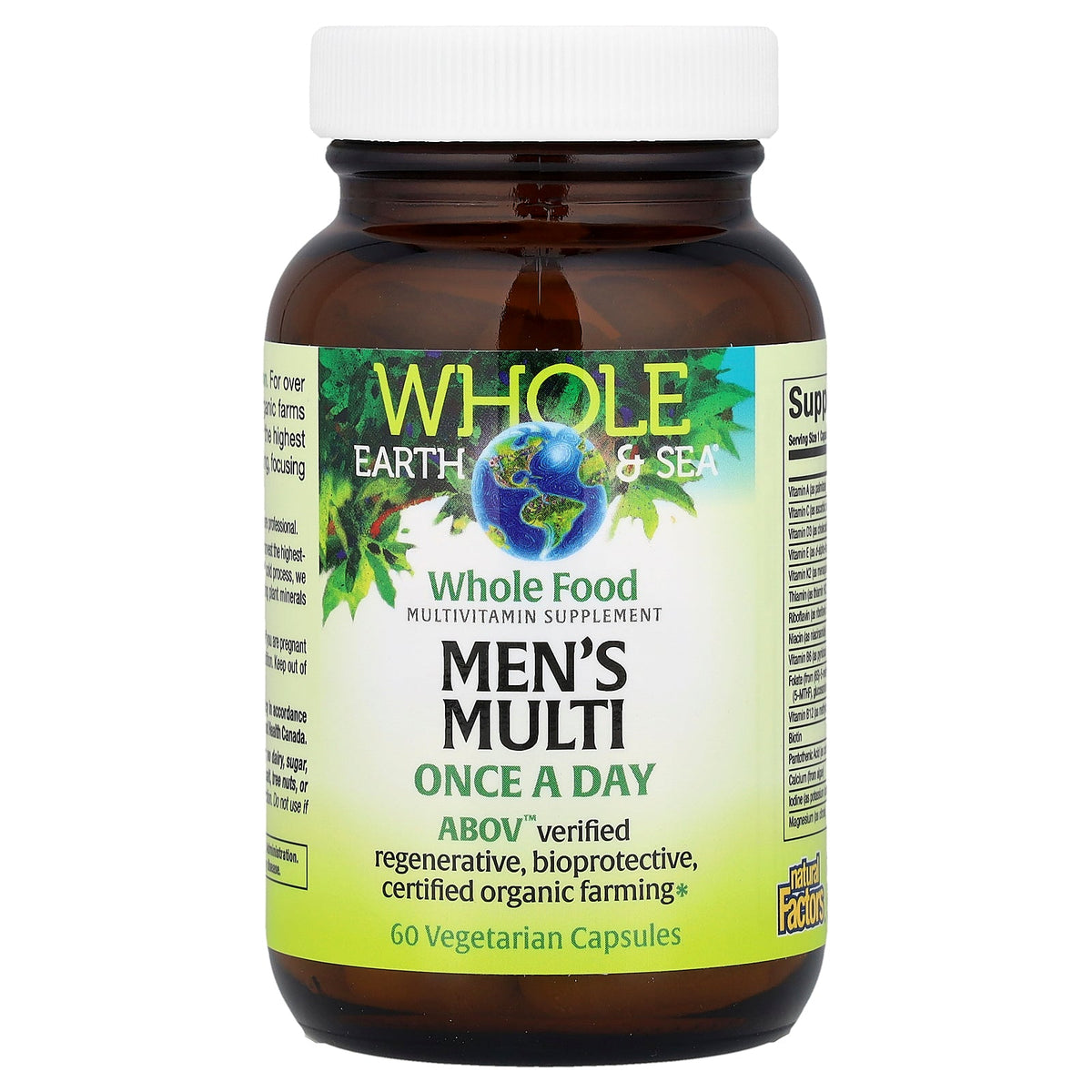 Natural Factors, Whole Earth & Sea®, Men's Multi, 60 Vegetarian Capsules