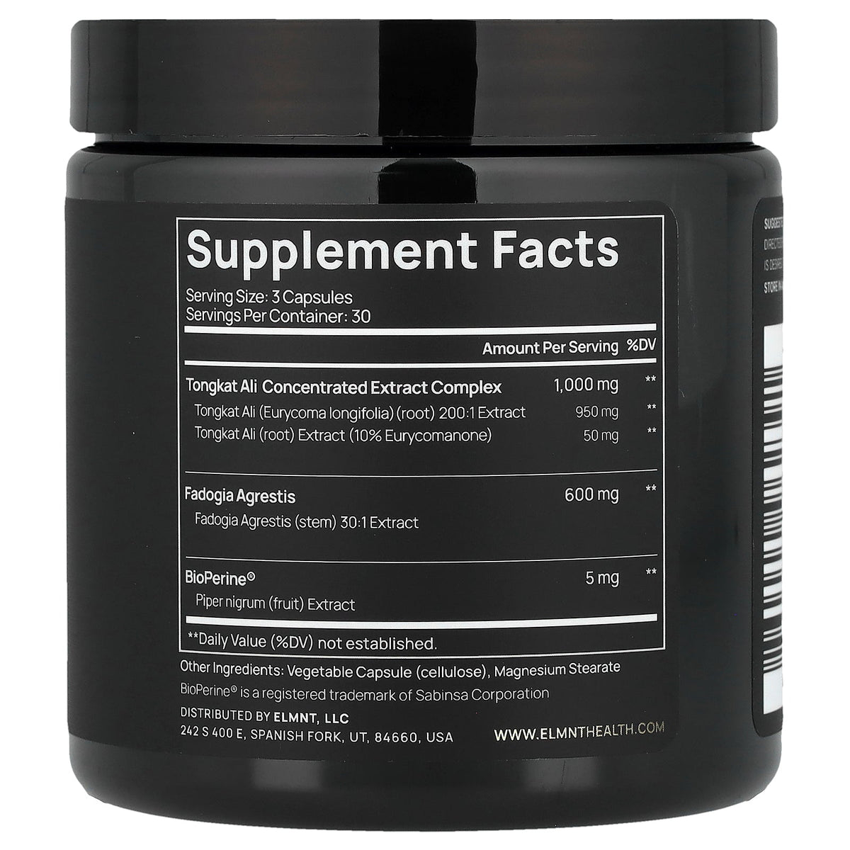 TERRA ELMNT, Tongkat Ali + Fadogia Agrestis, 90 Capsules