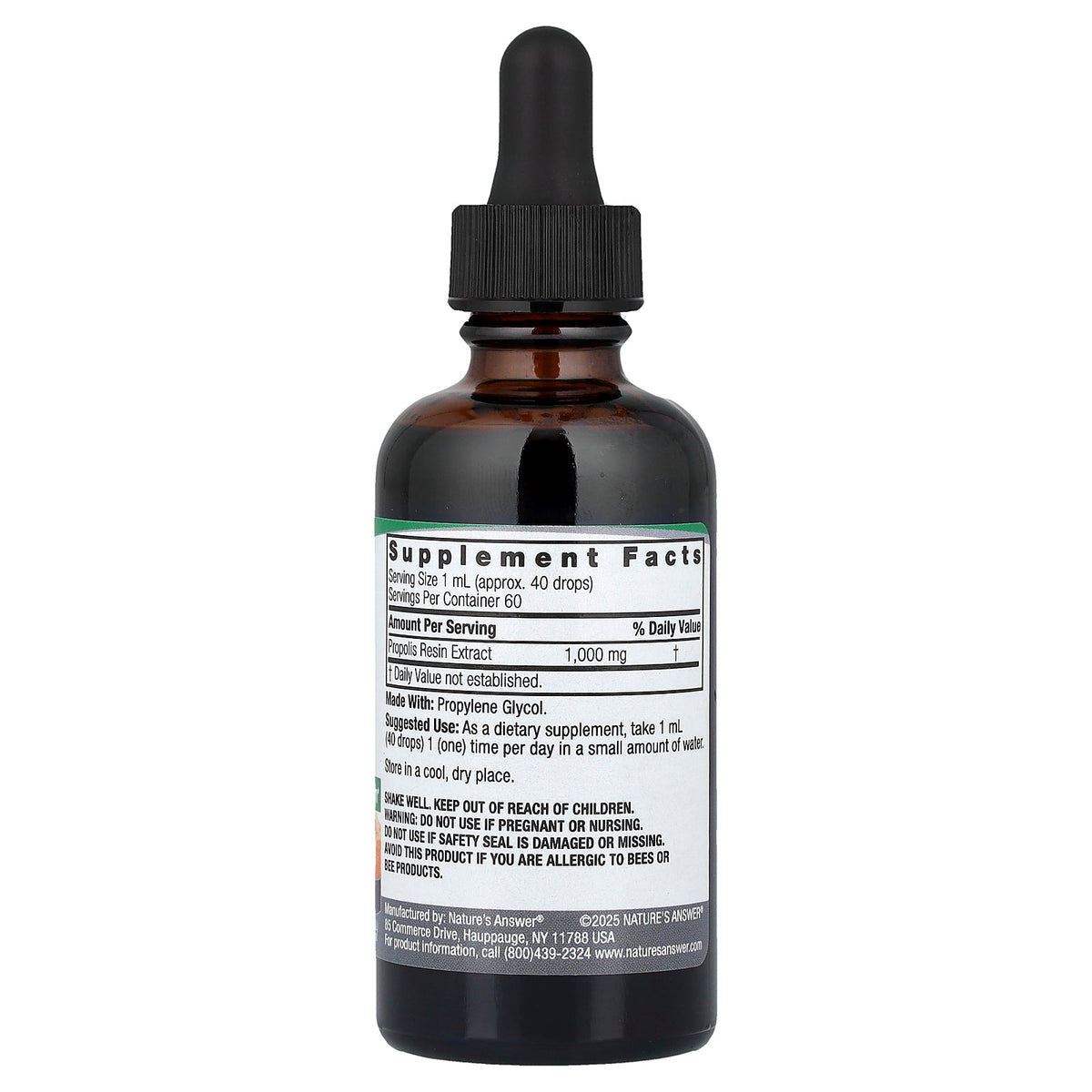 Nature's Answer, Propolis Extract, Ethanol-Free, 2 fl oz (60 ml)
