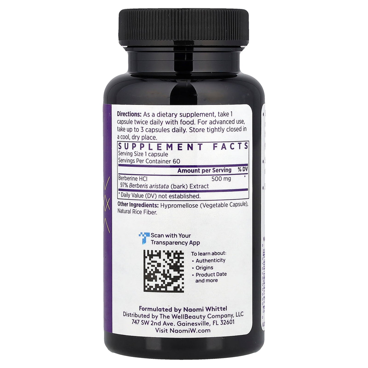 NAOMI, Himalayan Berberine, 60 Veggie Capsules (500 mg per Capsule)