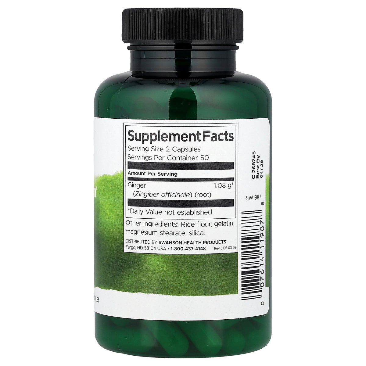 Swanson Vitamins, Full Spectrum® Ginger Root, 540 mg, 100 Capsules