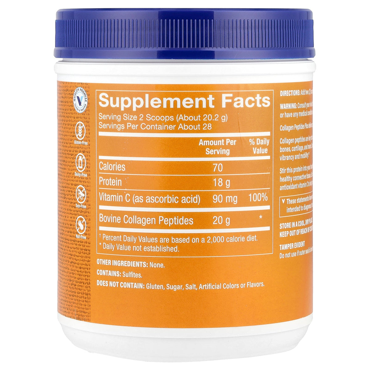 The Vitamin Shoppe, Collagen Peptides Plus, Unflavored, 20 oz (564.2 g)