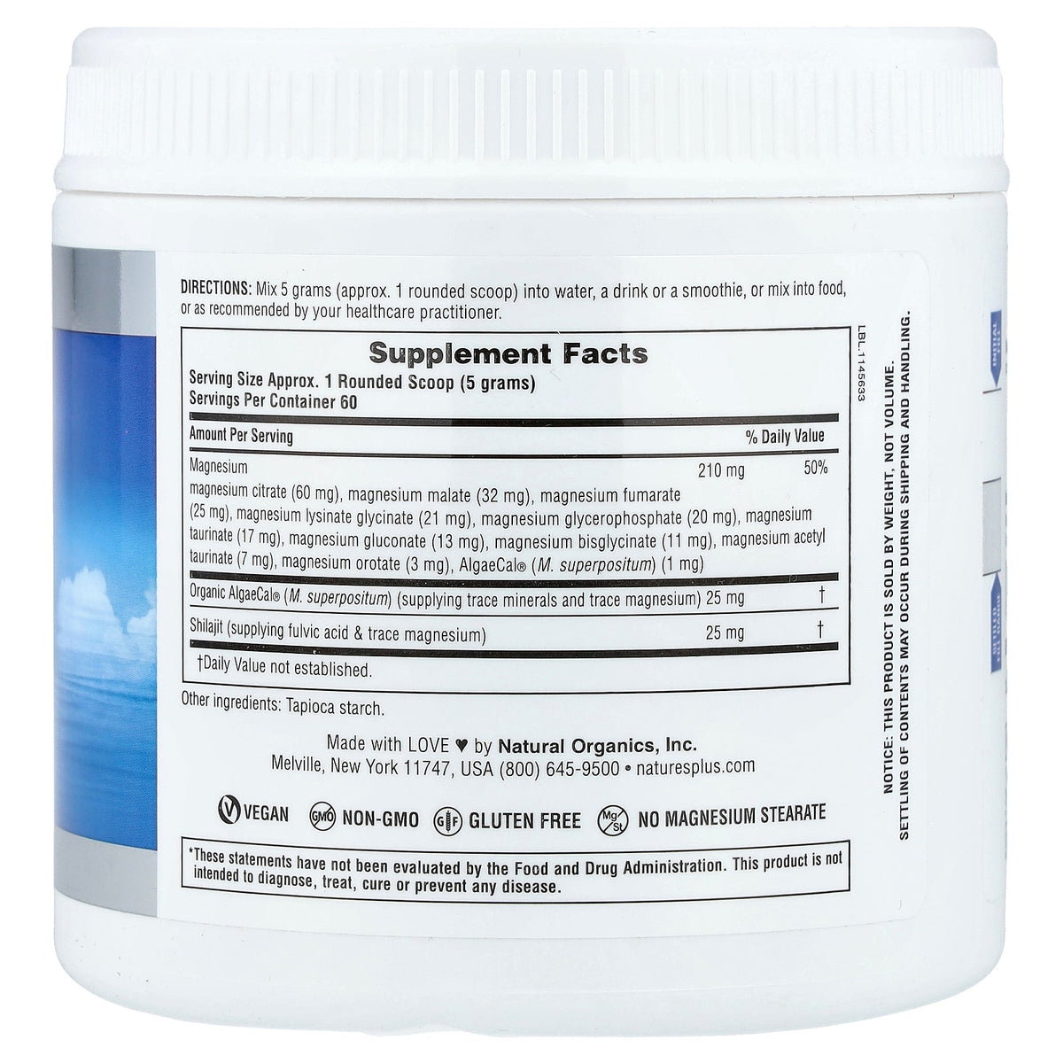 NaturesPlus, KalmAssure®, Magnesium Complex 12, Unflavored, 0.66 lb (300 g)