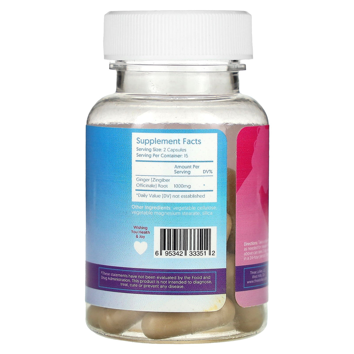 Preggie, Natural Ginger, 30 Capsules (500 mg per Capsule)