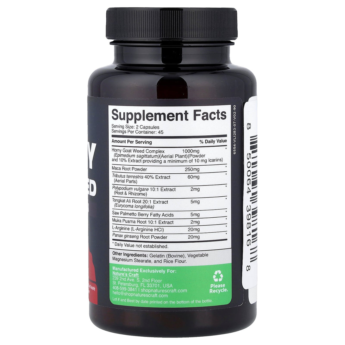 Nature's Craft, Horny Goat Weed, 90 Capsules