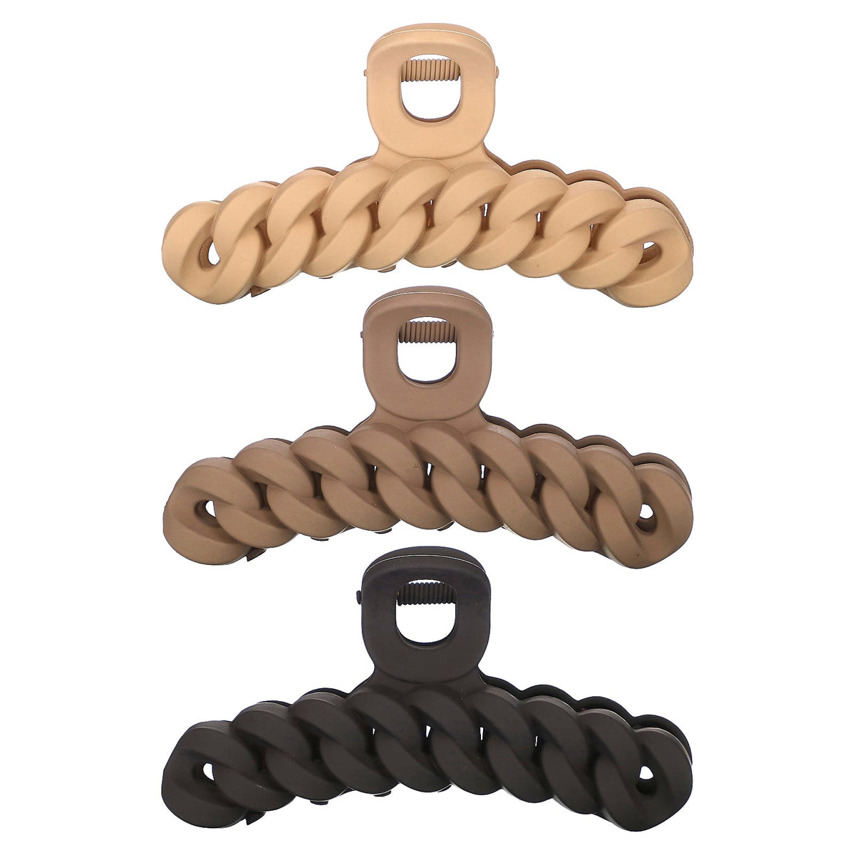 Kitsch, Chain Claw Clips, Neutral, 3 Clips