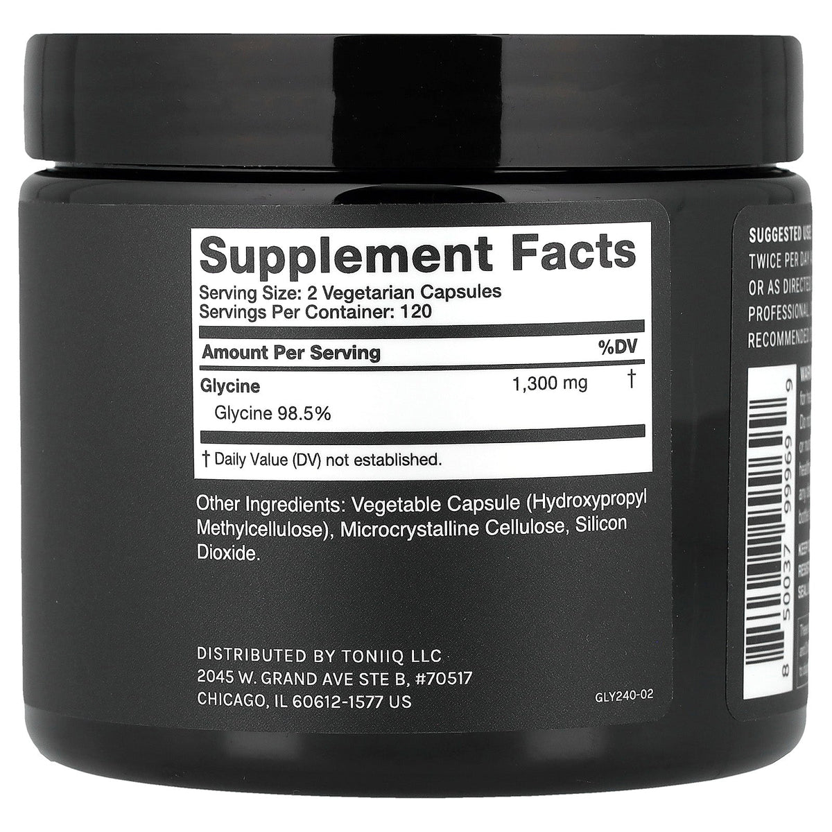 Toniiq, Glycine, 240 Capsules (650 mg per Capsule)