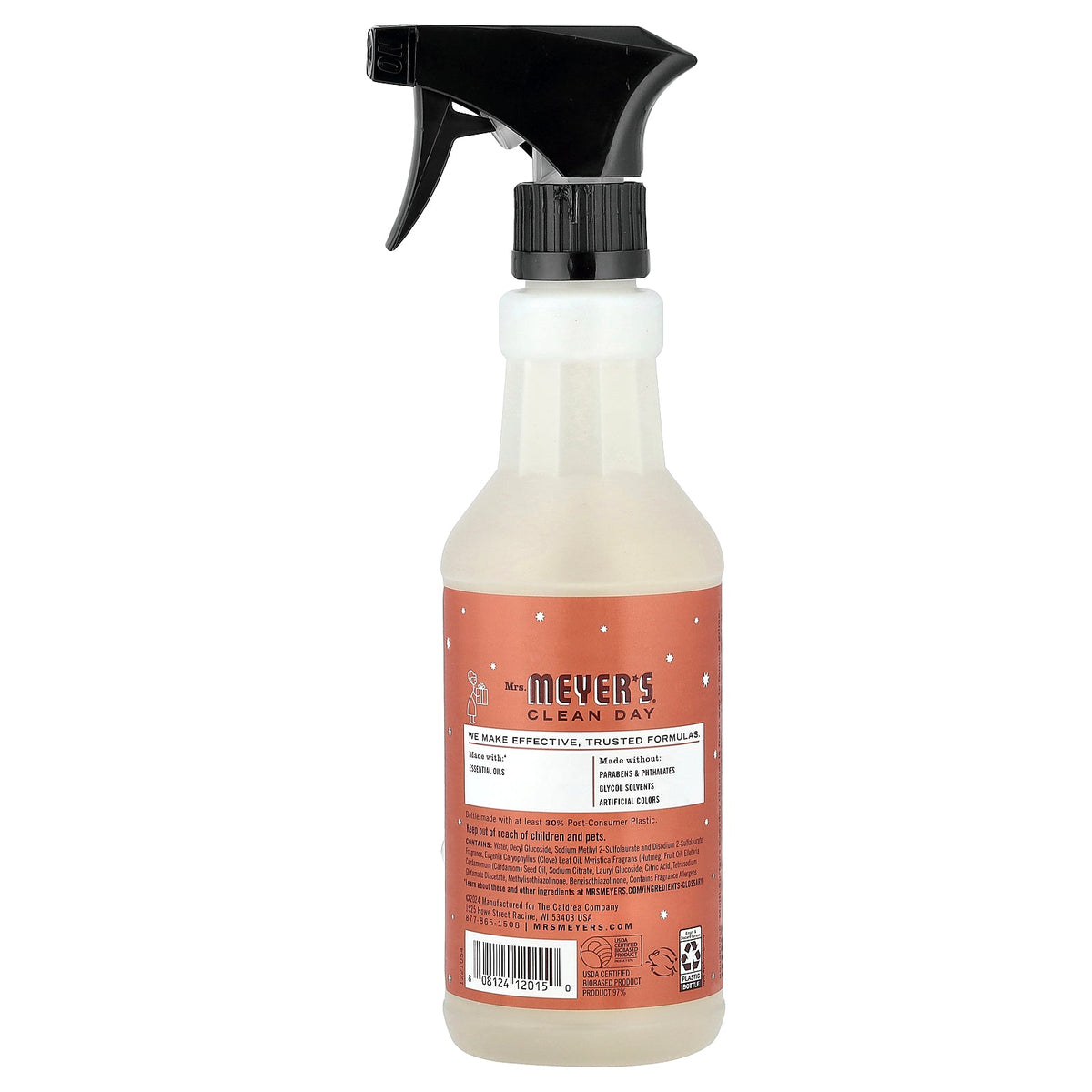 Mrs. Meyers Clean Day, Multi-Surface Everyday Cleaner, Gingerbread, 16 fl oz (473 ml)