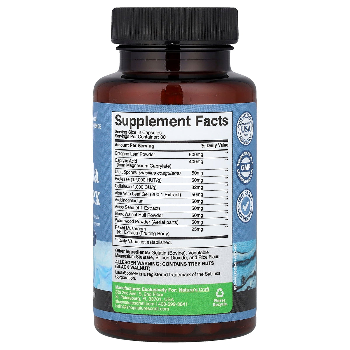Nature's Craft, Candida Complex, 60 Capsules