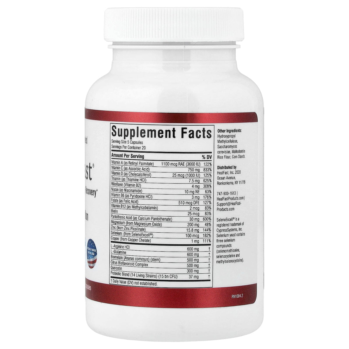 HealFast, Post-Surgery Nutrition, 100 Plant Based Capsules
