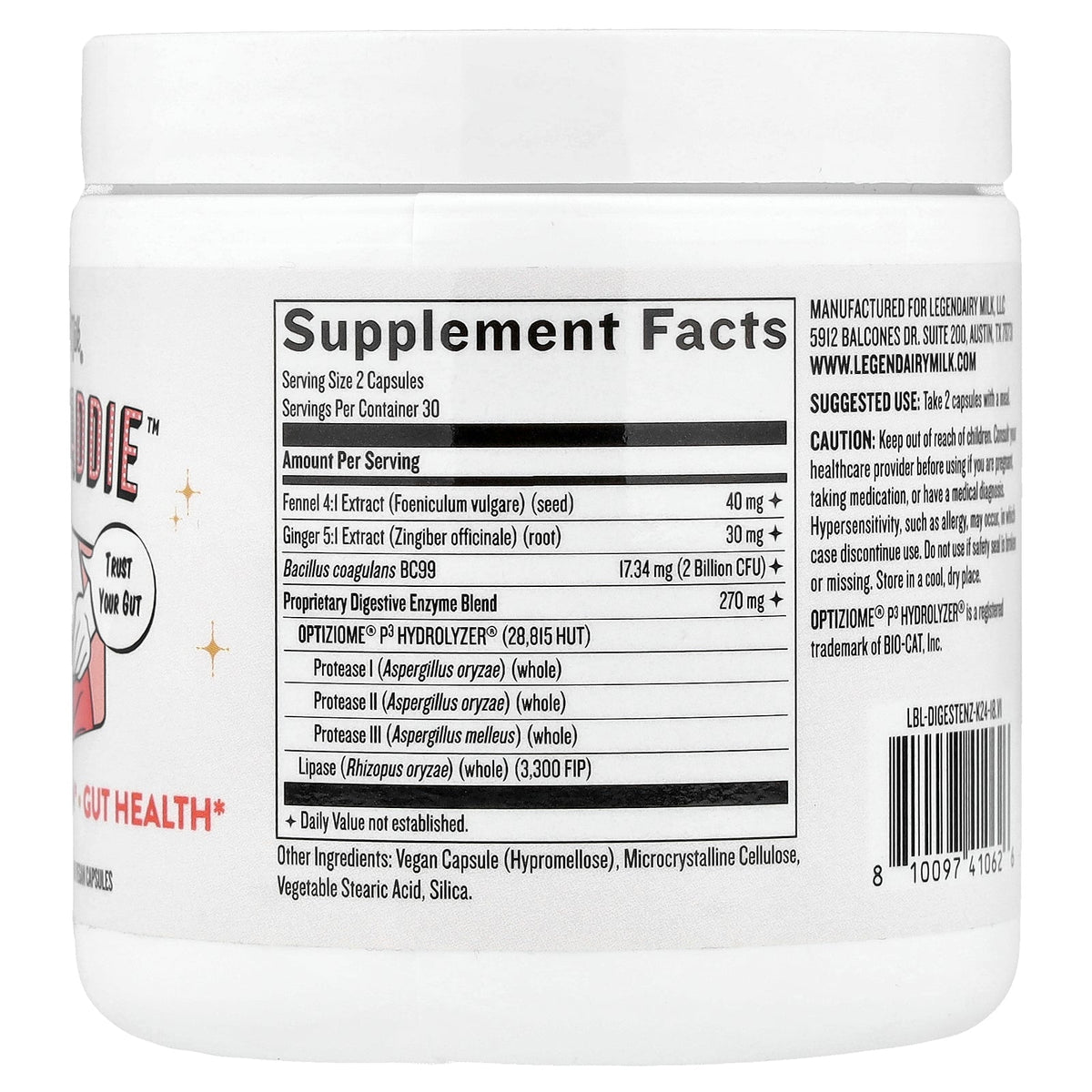 Legendairy Milk, Bloat Baddie™, 60 Vegan Capsules