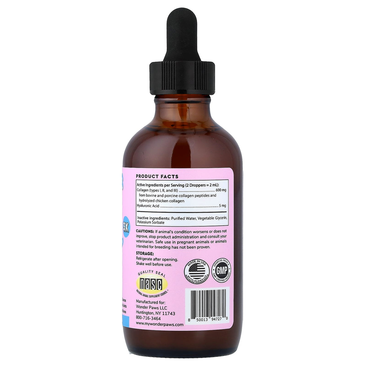 Wonder Paws, Superhero® Collagen 3X, For Dogs, 4 fl oz (118 ml)
