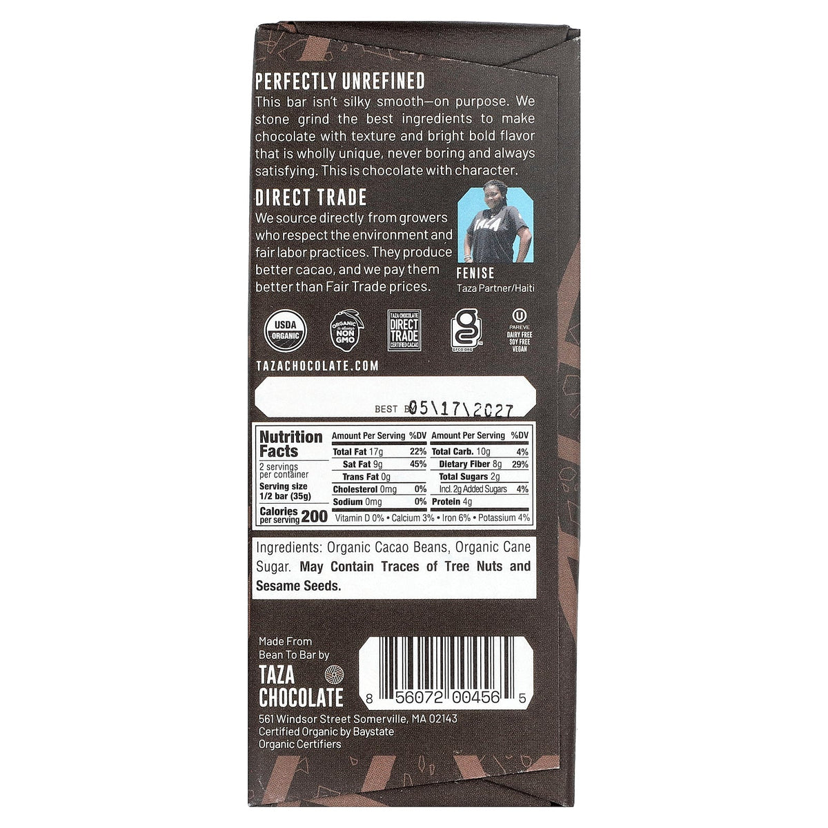 Taza Chocolate, 95% Dark Chocolate, Wicked Dark, 2.5 oz (70 g)