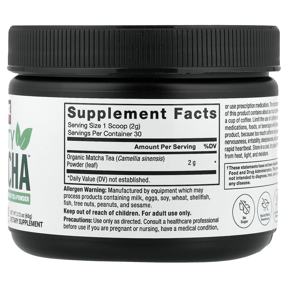 Force Factor, Mighty Matcha™, Unflavored, 2.12 oz (60 g)