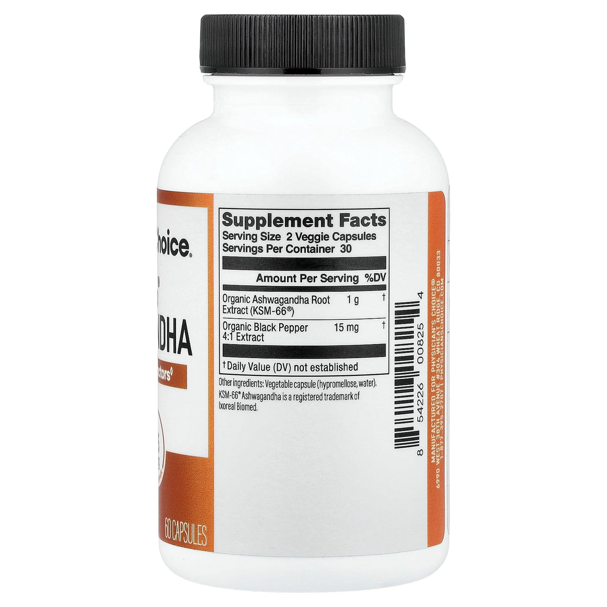 Physician's Choice, KSM-66® Ashwagandha, 60 Capsules