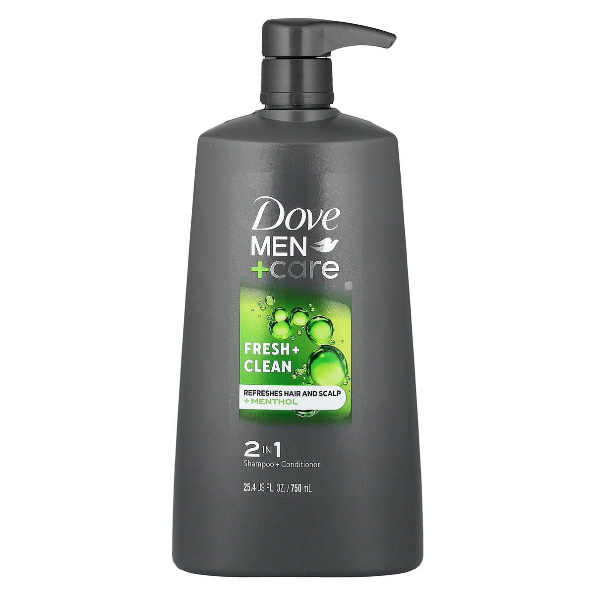 Dove, Men + Care, 2 in 1 Shampoo + Conditioner, Fresh & Clean, 25.4 fl oz (750 ml)
